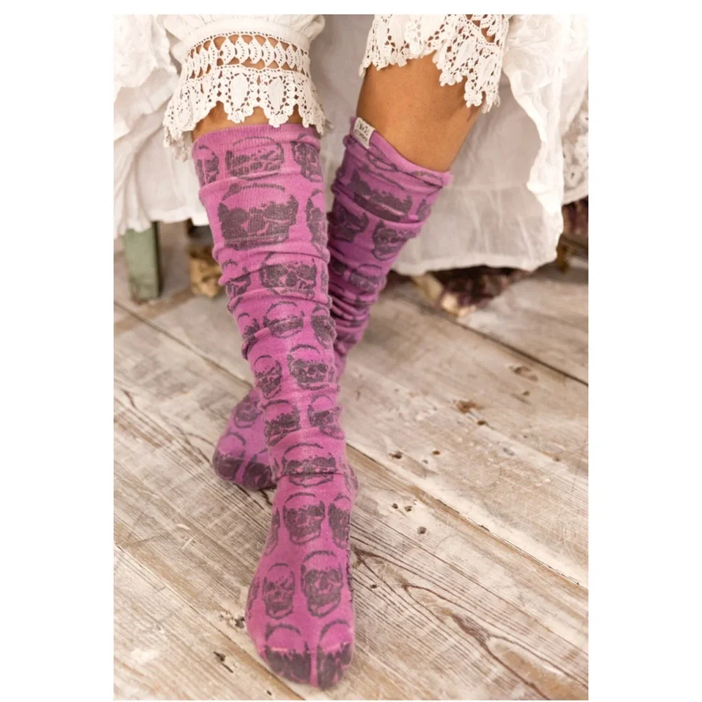 Magnolia Pearl OTK Skull Socks In Legends NWT